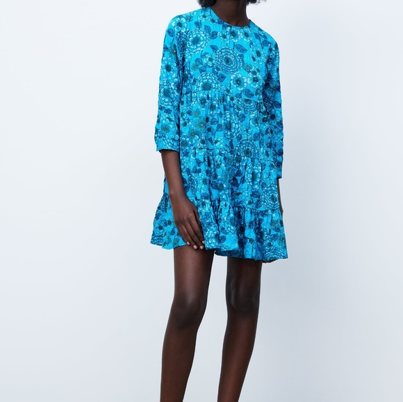 Zara floral print dress - Picture 1 of 8
